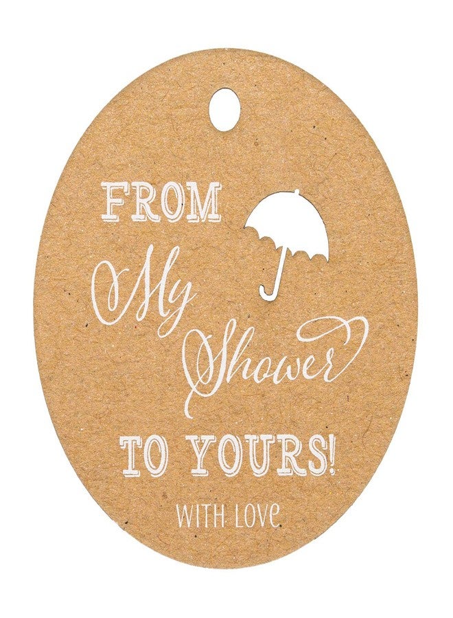 Summer-Ray.com Summer-Ray 50pcs from My Showers to Yours Bridal Shower Favors Gift Tags Thank You Tags (Kraft) - Image 1